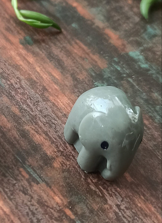Grey Elephant plastic miniature garden toy - 1 Piece