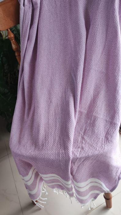 Super Absorbent Organic Cotton Lilac Bath Towel With Tassel XL for Men