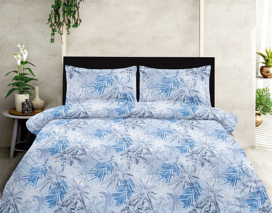 luxury-collection-blue-white-leaves-king-bedsheet-sage-108-inches-x-108-inches