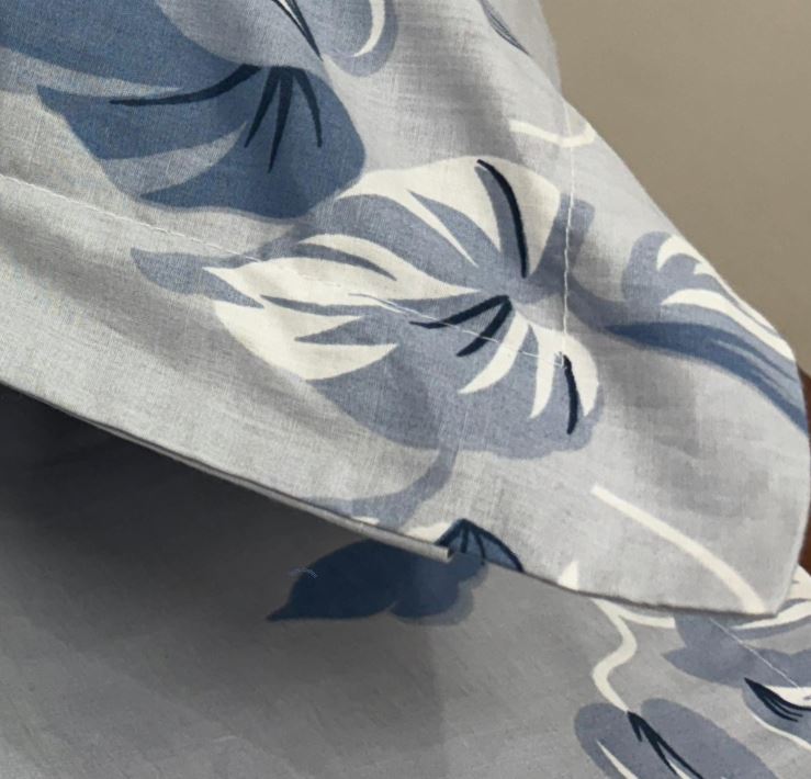 Premium Luxury Collection Cotton Blue Floral Double Bedsheet Super King 9f x 9f