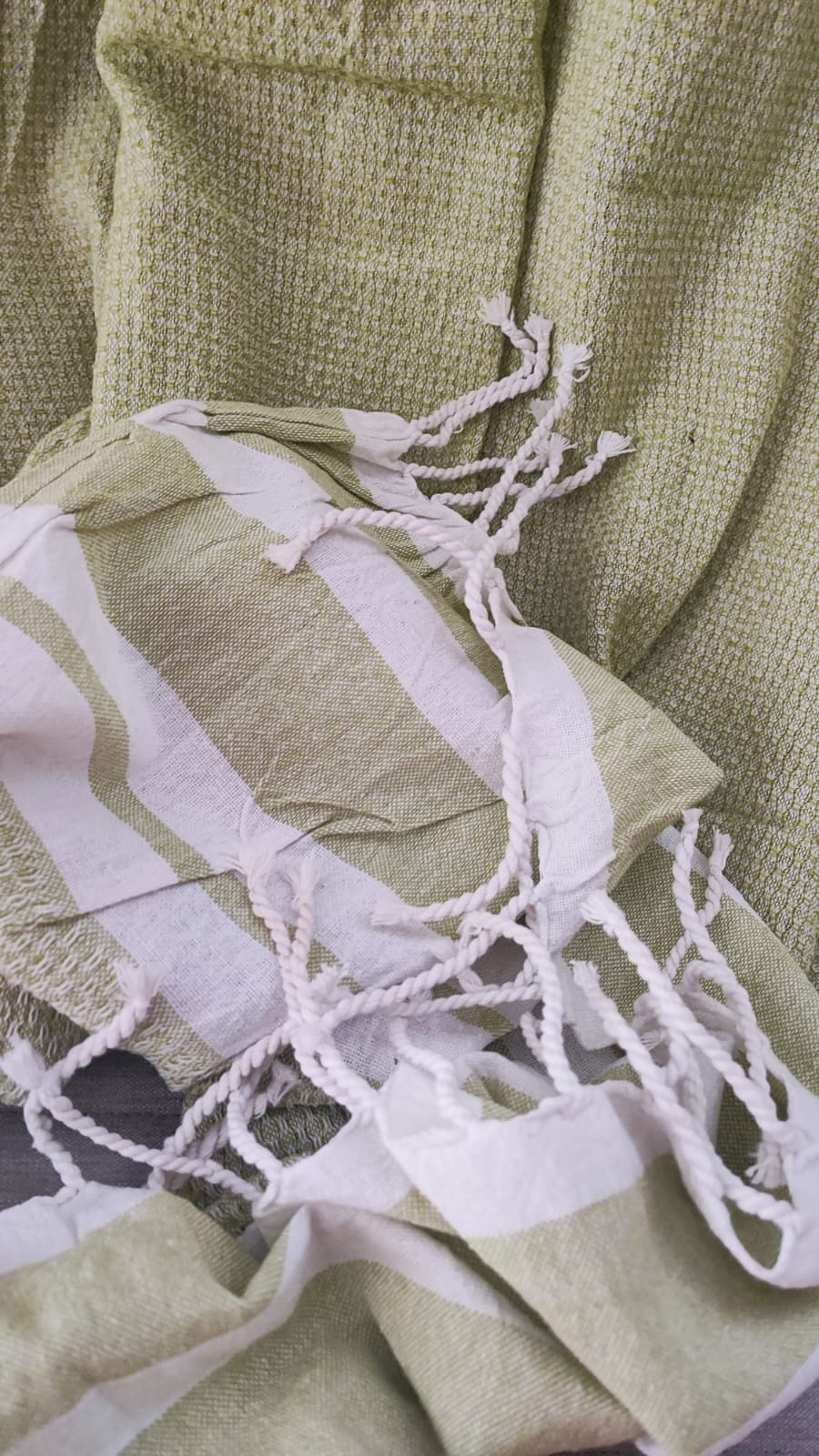Buy Super Absorbent Organic Cotton Bath Towel With Tassel - Light Green XL for Men Women Bath