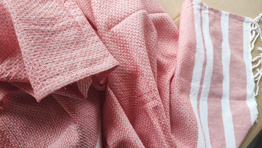 Super Absorbent Organic Cotton Bath Towel With Tassel Light Orange