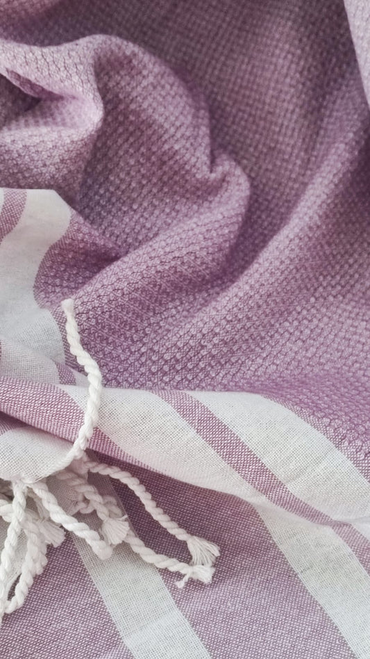 Super Absorbent Organic Cotton Lilac Bath Towel With Tassel XL for Men