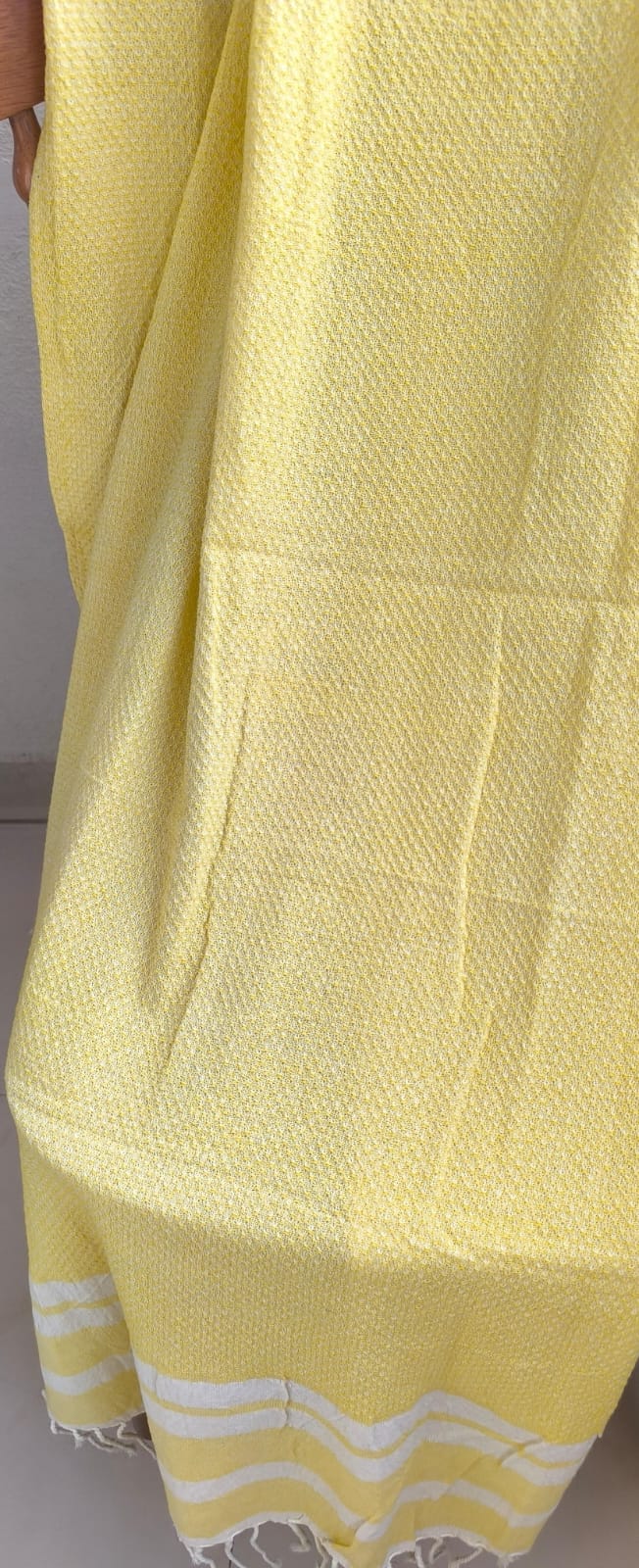 Super Absorbent Organic Cotton Beach Bath Towels - Lemon Yellow XL for Men