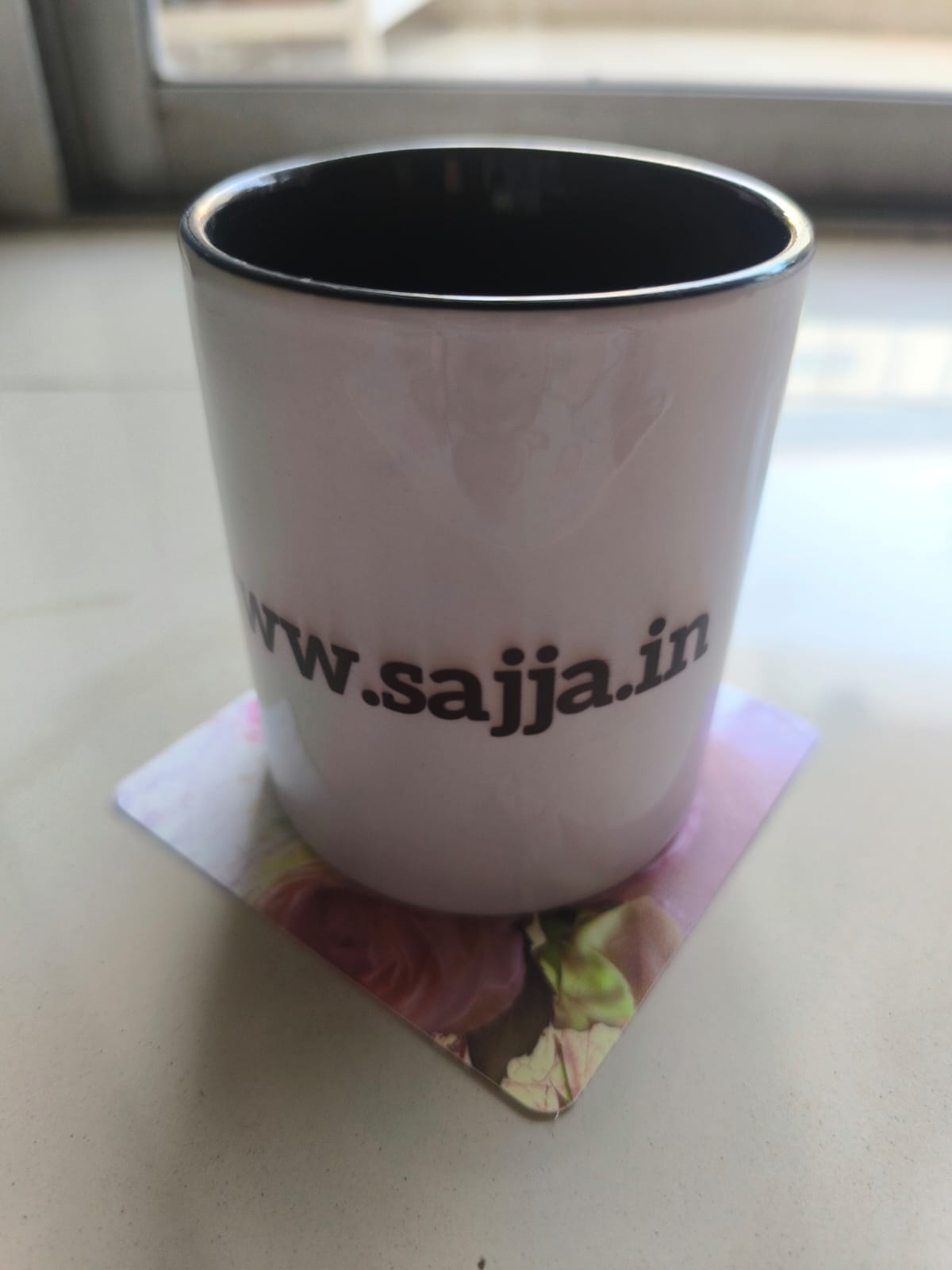 Sajja Roses Floral Rectangular Pack of 6 PVC Vinyl Table Placemats and Coaster