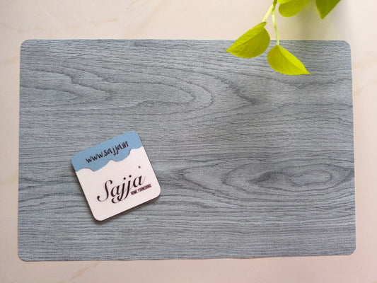 Rectangular PVC Plastic Table Mats- Pack of 6