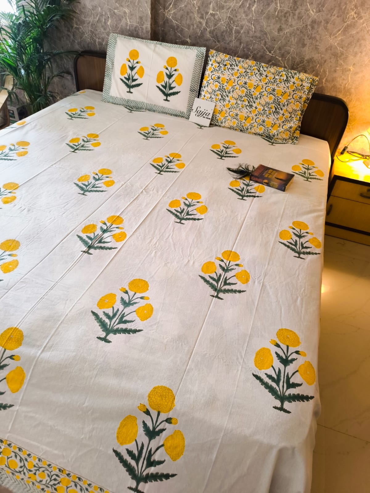 COTTON BEDSHEET, HAND Block Print Bedsheet with 2 Pillow Cover Bedroom Home Decor Floral Bedsheet Cotton Double For Indian Design Bedsheet
