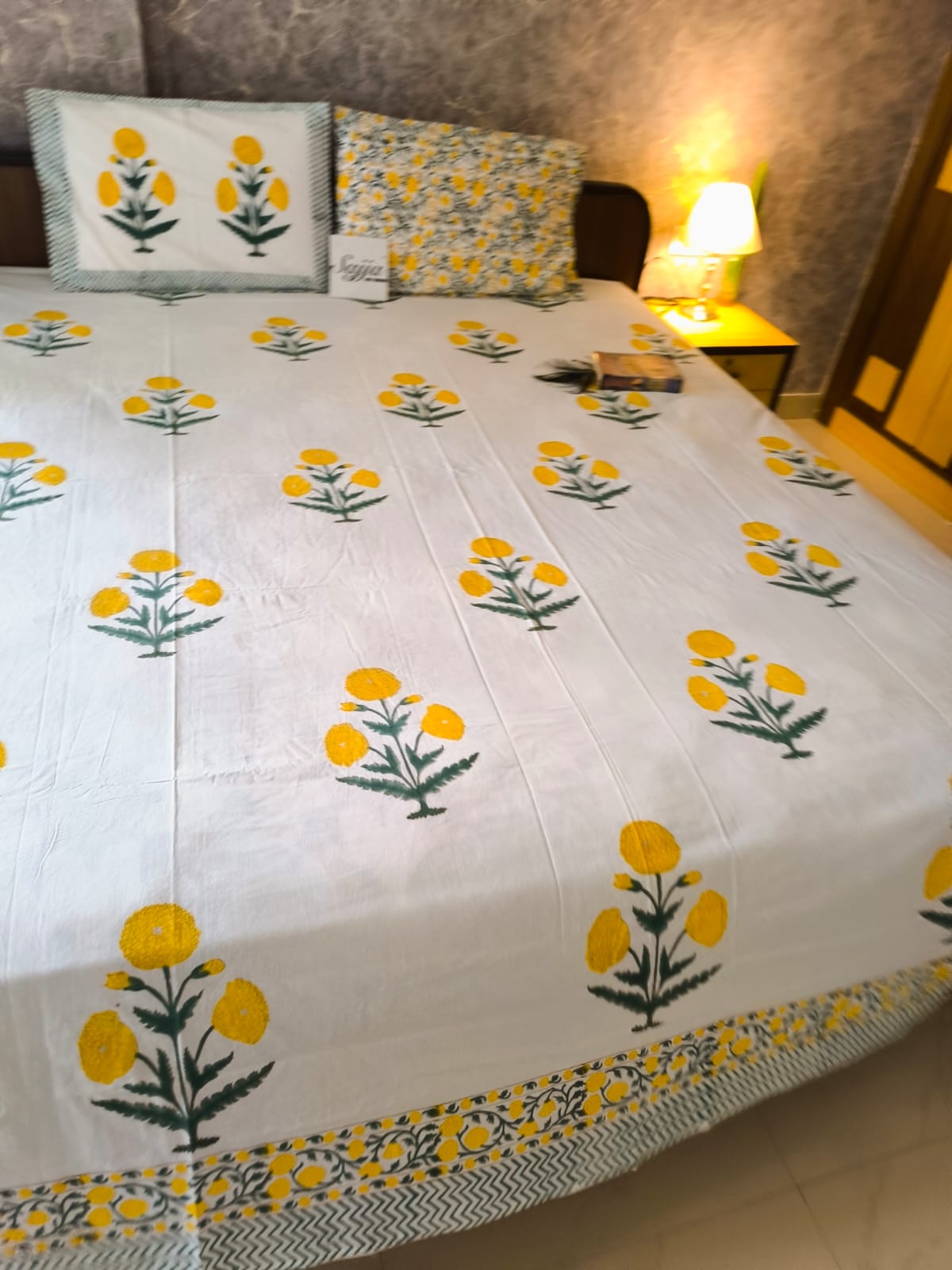 COTTON BEDSHEET, HAND Block Print Bedsheet with 2 Pillow Cover Bedroom Home Decor Floral Bedsheet Cotton Double For Indian Design Bedsheet