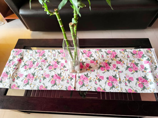 Chic Cotton Teapoy Table runner ( Microwave top) |  Microwave Cover | Centre Table Runner