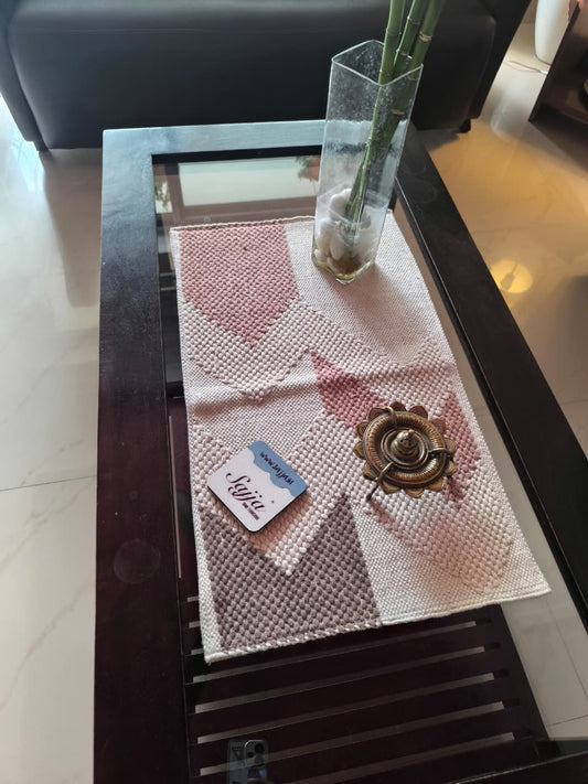 Buy Sajja Victorian Brown Cream Tufted Cotton Floor Mat Rug Use as Table Décor Mat Aasan