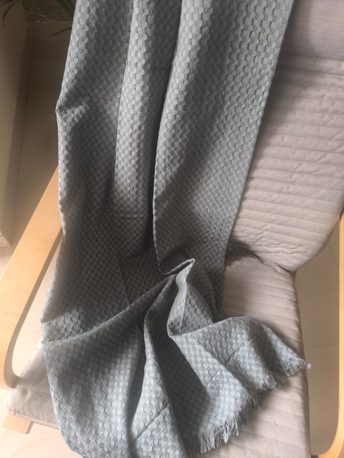 Royal Luxurious Jade Cotton Waffle Bath Towel | Sofa throw