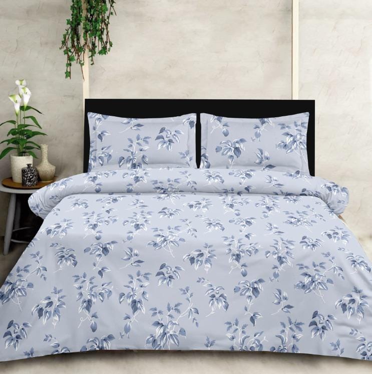 Deluxe Premium Cotton Double bed King Bedsheet 9f x 9f Multicolour Floral