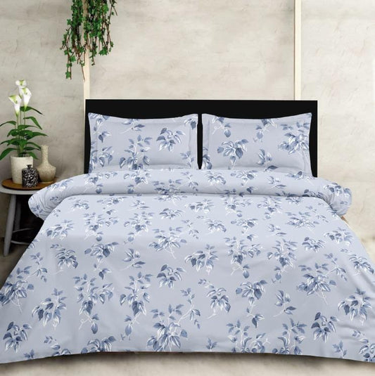 Deluxe Premium Cotton Double bed King Bedsheet 9f x 9f Multicolour Floral