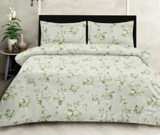 Luxury Collection Sage Green Floral King Bedsheet Sage 108 inches x 108 inches