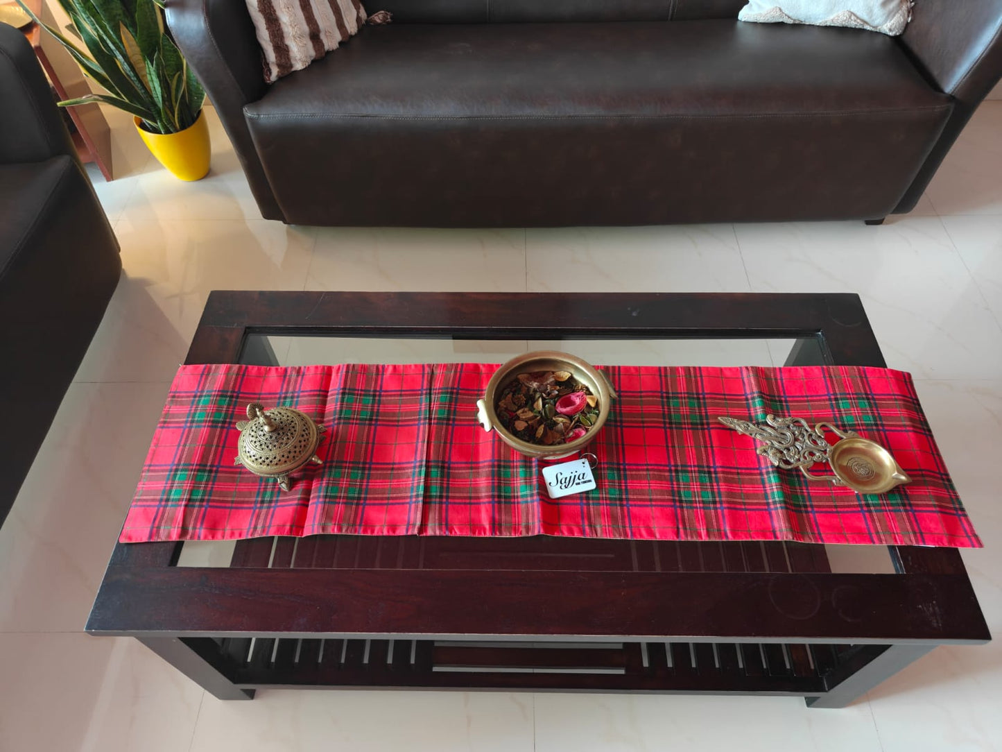 Shop Fancy Table Runners Online in India Red Silk Table runner (12 by 48 inches)