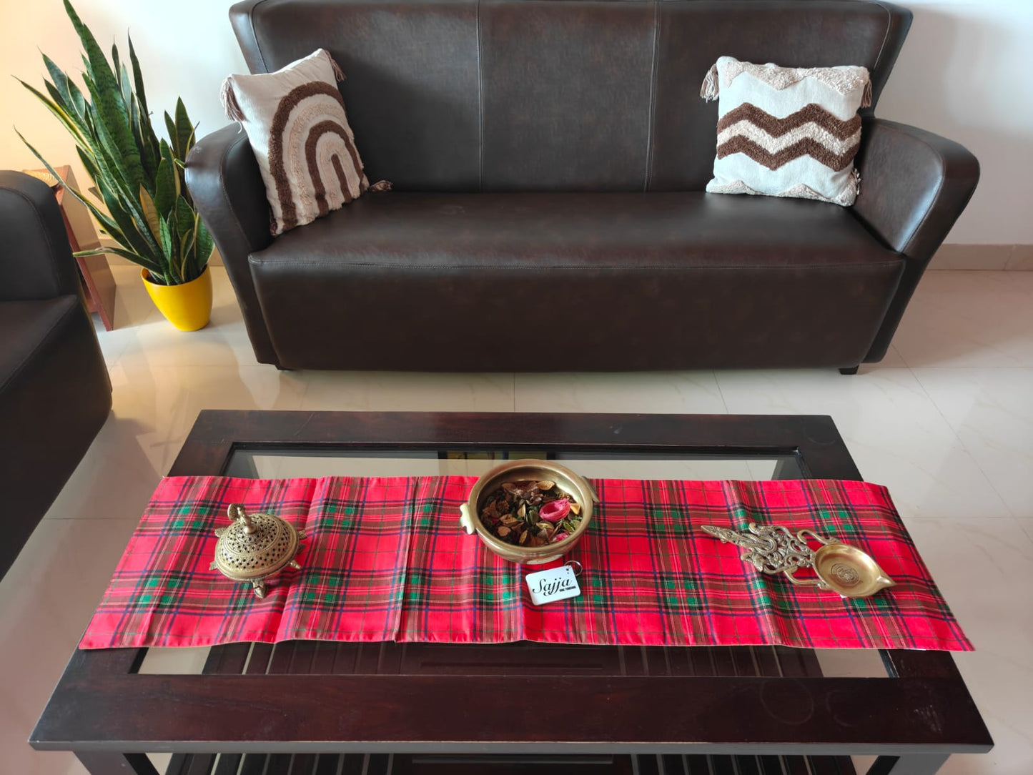 Shop Fancy Table Runners Online in India Red Silk Table runner (12 by 48 inches)