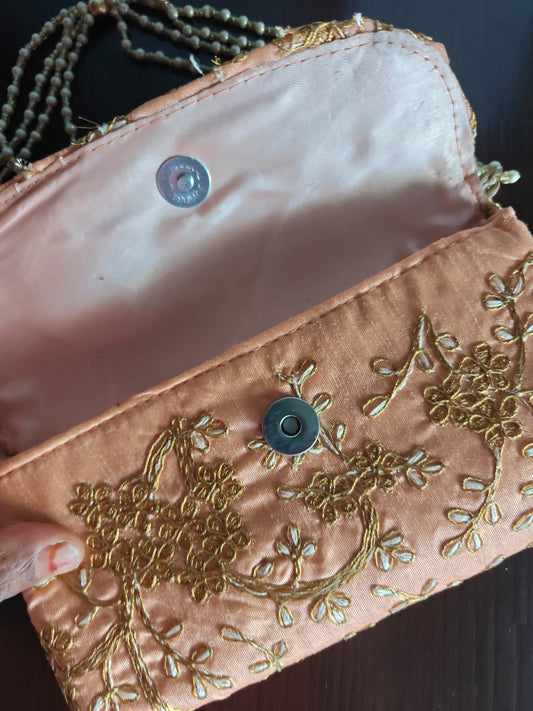Designer Peach Clutch Gift Bags | Handcrafted Potli Bags | Buy Party favors party favors