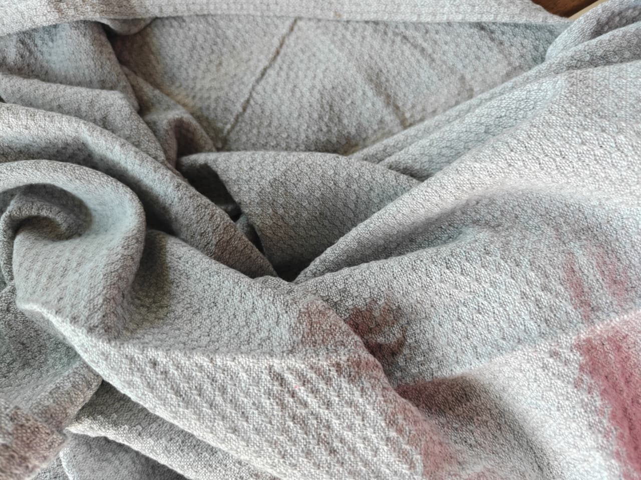 Weaved Absorbent Turkish Organic Cotton Bath Towel Light Ash Grey Natural