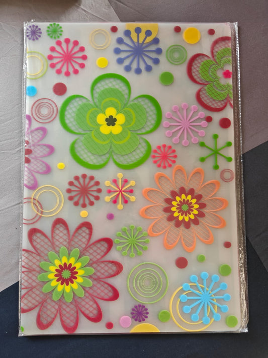 Designer Multi Use Fridge Mats |PVC Floral Refrigerator Drawer Mat | Waterproof & Stain Resistant Fridge Mat Perfect for Home & Kitchen| Set of 6