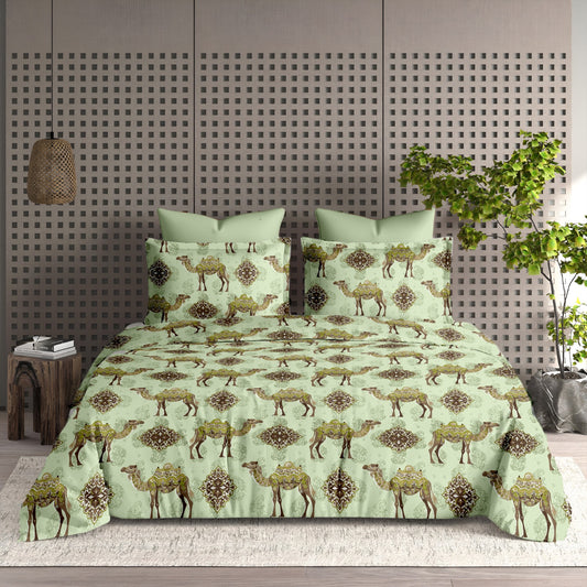 Luxury Collection Sage Green Camge King Bedsheet Sage 108 inches x 108 inches