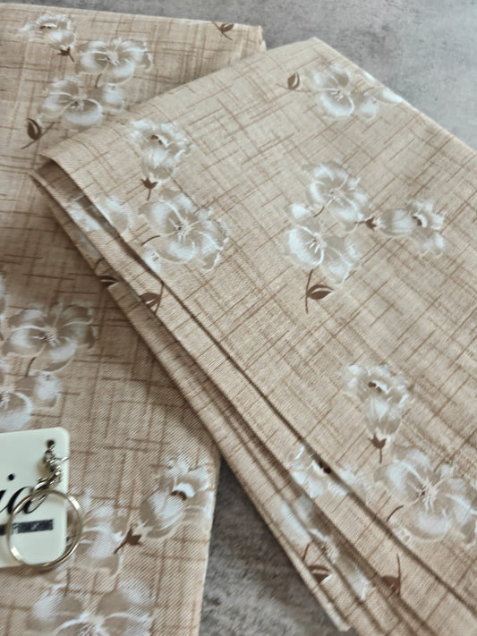 Rich Soothing Earthy Brown Floral Double Bedsheet Queen 90 x 100 inches