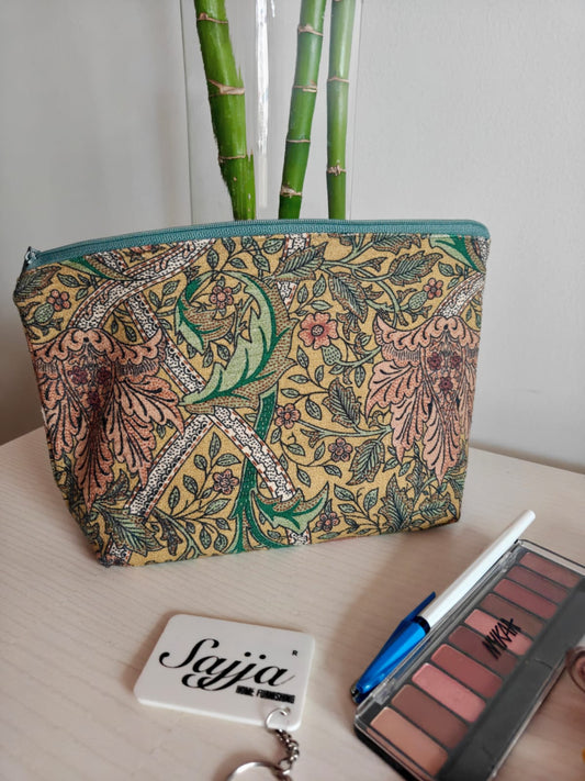 Elegant Sleek Weaved Thick Cotton Cosmetic & Toiletry Bag | Travel