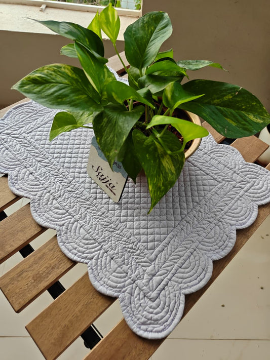 Moon Orchid Light Purple Lilac Quilted Cotton Placemat Rectangular Runner Table Mat
