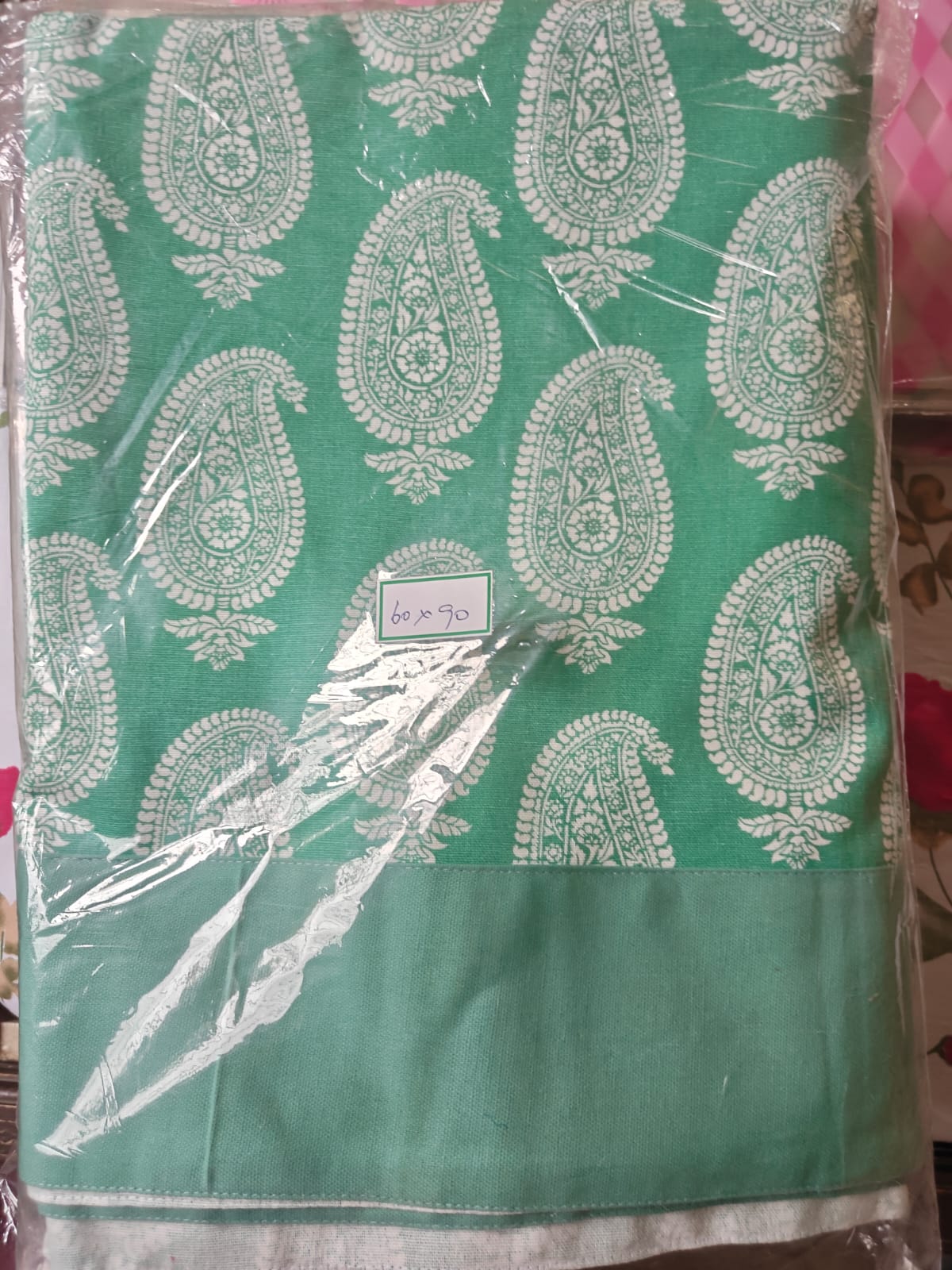 Designer Cotton Table Cover Paisley- 60 x 90 inches 6 seater | smaller 8 seater Table Cloth