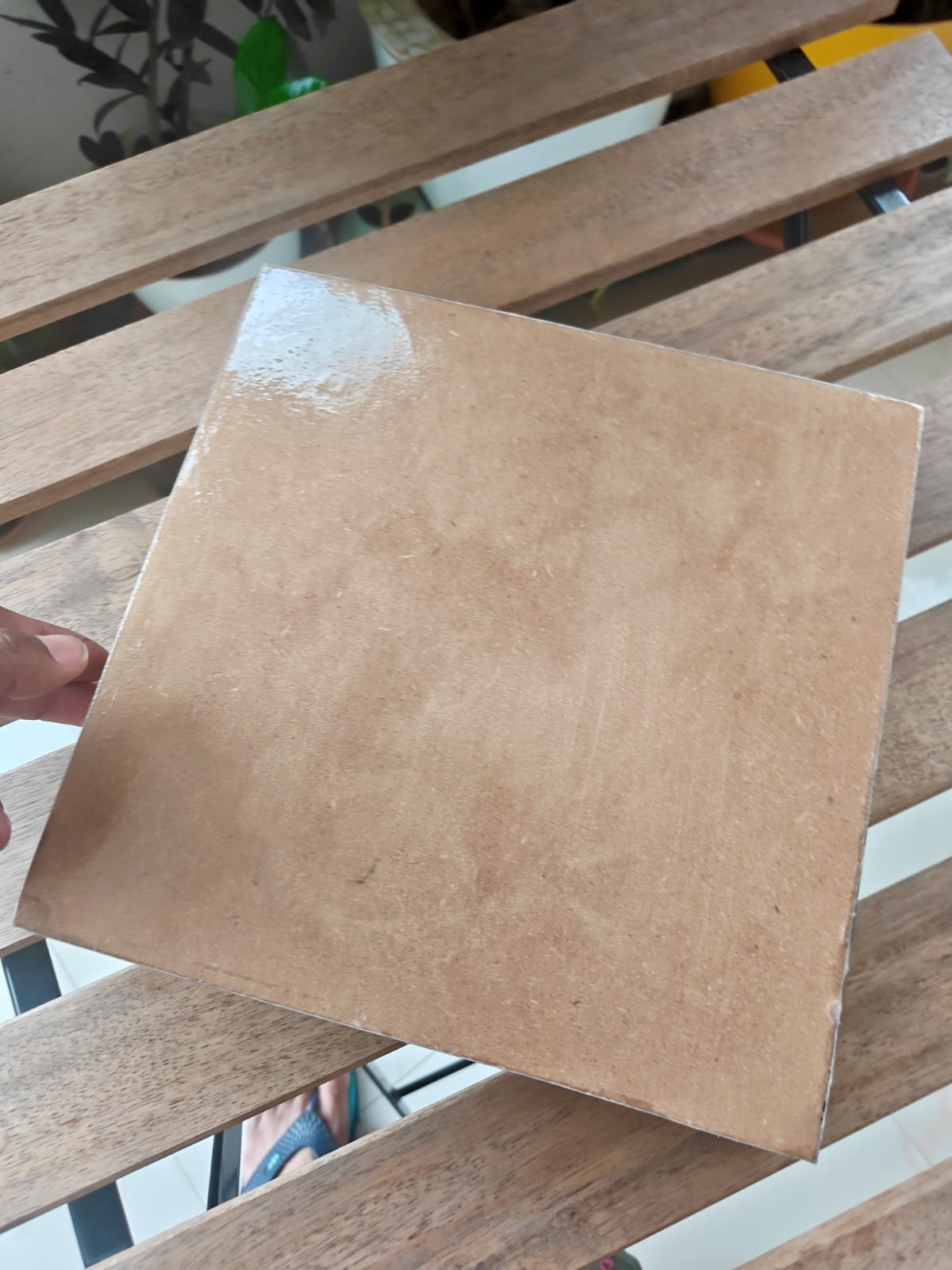 Pinkish Purple Decorative Sqaure MDF Tray | Stylish Serving & Home Décor Tray