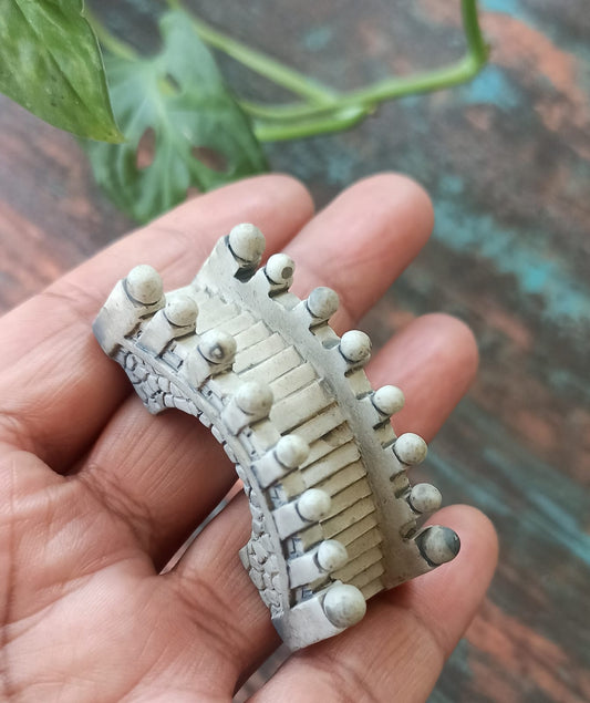 Ash Grey French carvied Bridge Set of 1 - Sajja Garden Nursery