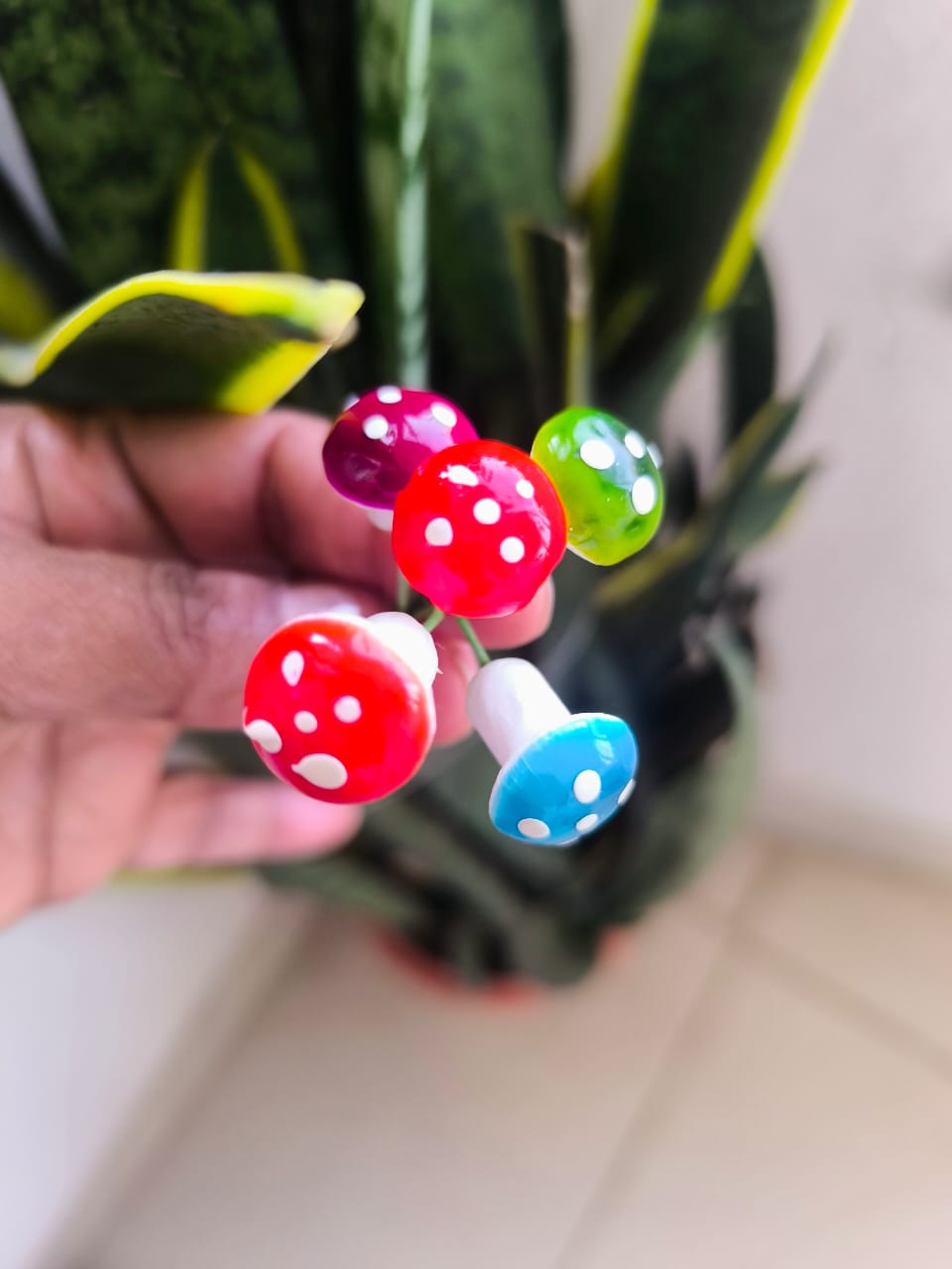 Assorted Foam Mushroom set of 5 - Sajja Garden Nursery