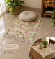 Buy Online Sajja Citrus Yellow Orange Duck Cotton Tasseled Floor Mat Rug 