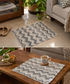 Designer Chevron White Reversible Thick Duck Cotton Floor Mat |Use as Table Décor Mat | Perfect Kids Mat
