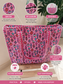 Pink Purple Fish Hand block Printed Quilted Tote Bag with concealed zip 15x 18x 5 inches