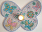 Sajja Playful Bright White Butterfly Beaded Table Mat