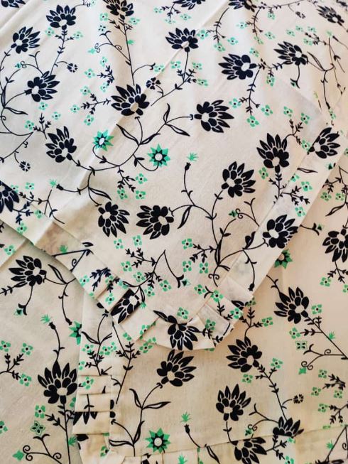 Deluxe Premium Cotton Double bed King Bedsheet 9f x 9f Multicolour Floral