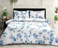 Luxury Opulence Premium Cotton Water colour Blue Floral Double Bedsheet Queen