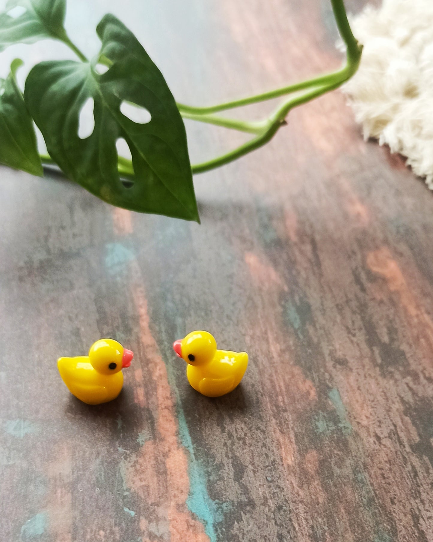 Mini Duck Fairy Garden Miniature Yellow Duck Set of 2 - Sajja Garden Nursery