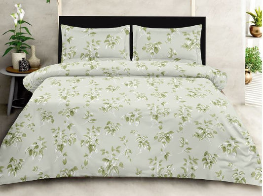 Luxury Collection Sage Green Floral King Bedsheet Sage 108 inches x 108 inches