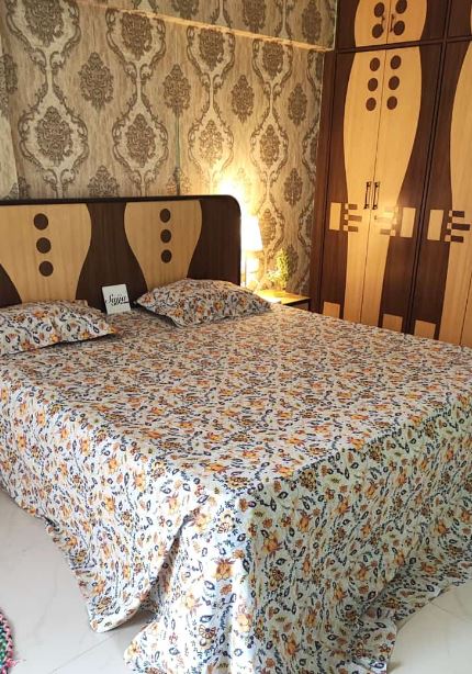 Deluxe Premium Cotton Elegant Double Bedsheet Super King 9f x 9f