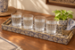 Royal Blue Turkish Mosaic Gold Decorative MDF Tray | Stylish Serving & Home Décor Tray