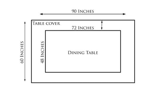 Designer Cotton Dining Table Cloth 6 to 8 Seater Table Cover 60" x 90"