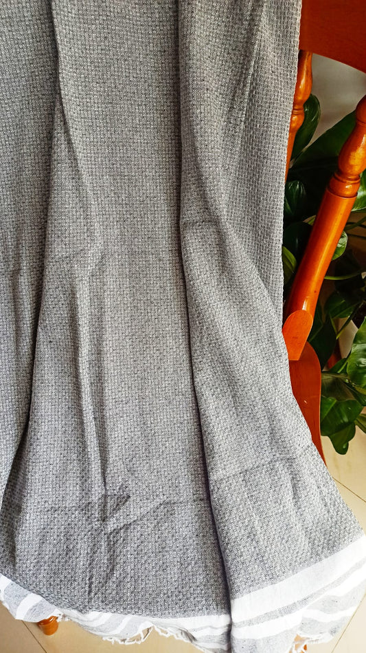 Super Absorbent Organic Cotton Beach Bath Towel Light Grey XL For Men