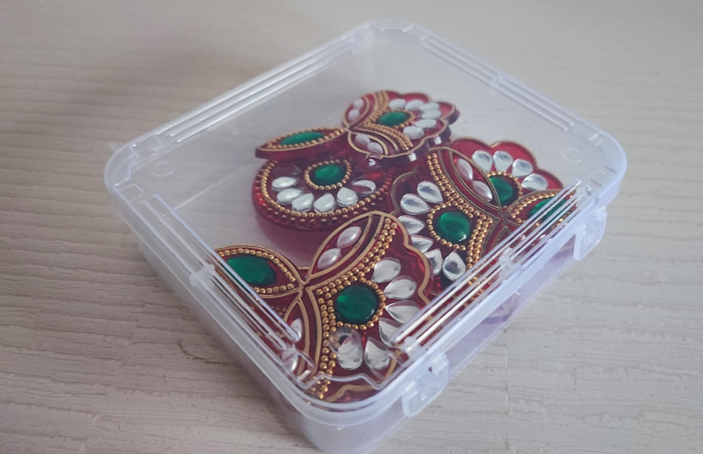 Buy readymade Rangoli | Multi Designer Handcrafted Decorative Diwali Rearrangeable Kundan Rangoli for Decoration | Acrylic Rangoli Set | Diya Rangoli