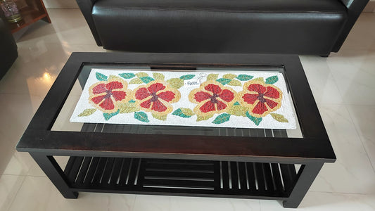Sajja Premium Handcrafted Floral Handmade Beaded Table Runner 