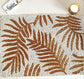 Stylish White Gold Leaves Beads Mats Décor Small Runner
