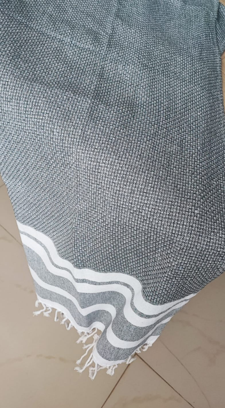 Super Absorbent Organic Cotton Beach Bath Towel Grey XL For Men