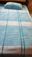 Contemporary Pure Cotton Blue White Striped Single Bedsheet (60 x 90in)