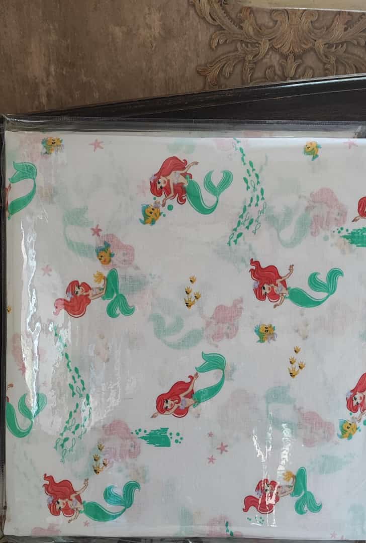 Premium Cotton Disney Mermaid Kids Print Single Bedsheet (60 x 90in)