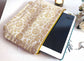 Floral Leaves Canvas Cotton Pouch Travel Bag Cosmetic & Toiletry Bag iPad Bag